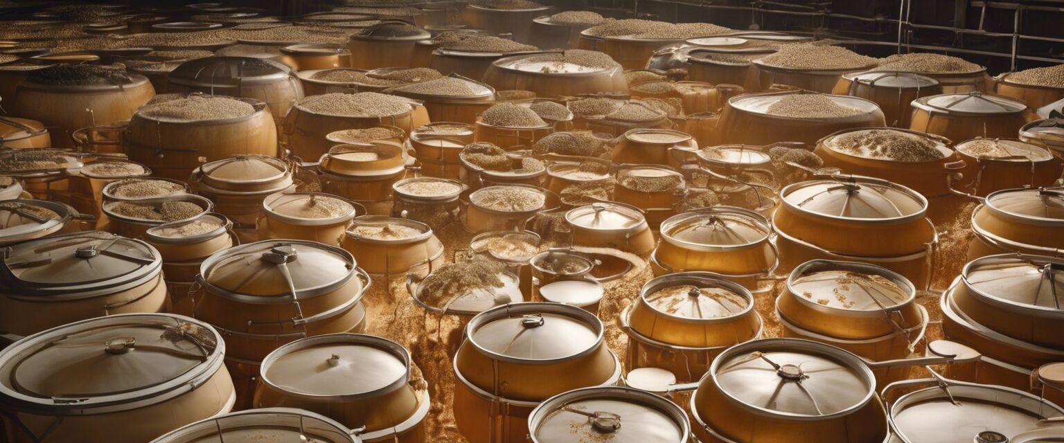 Fermentation vessels with bubbling wort