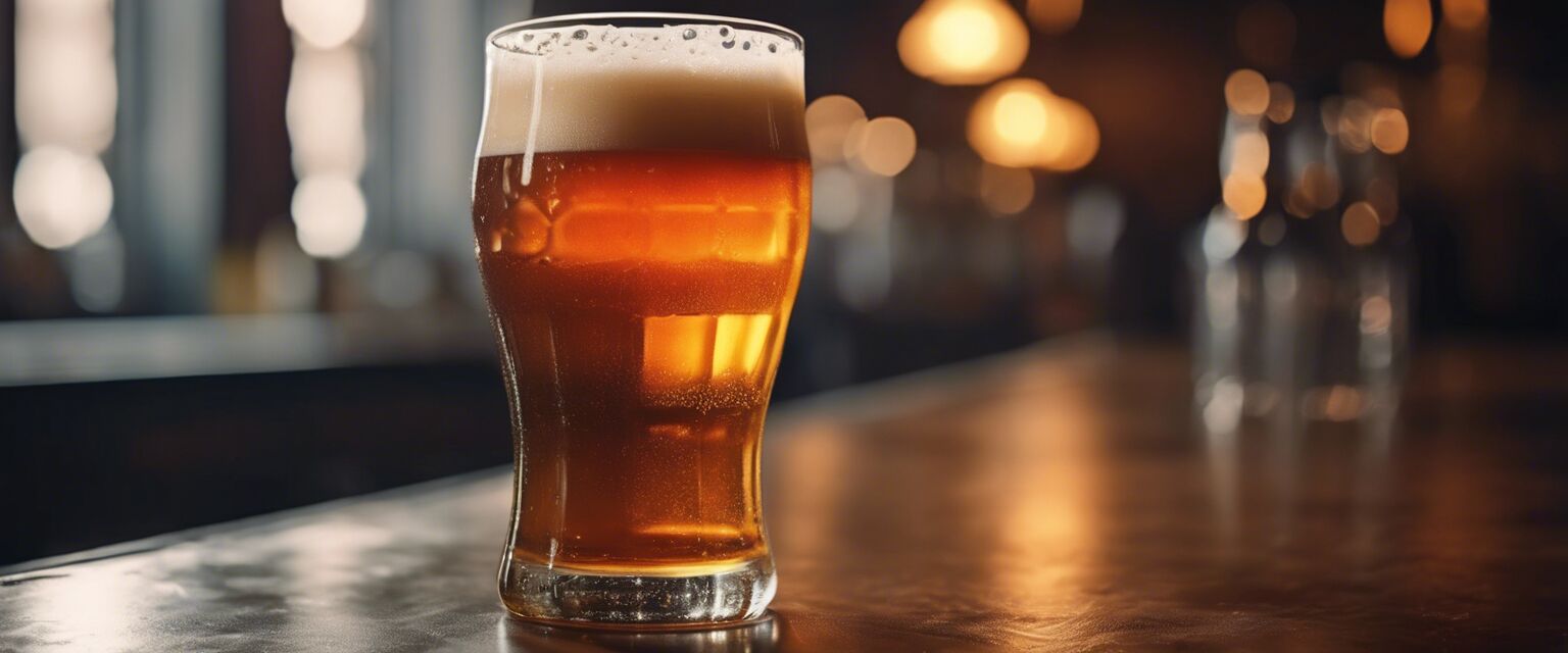 Craft beer in a glass